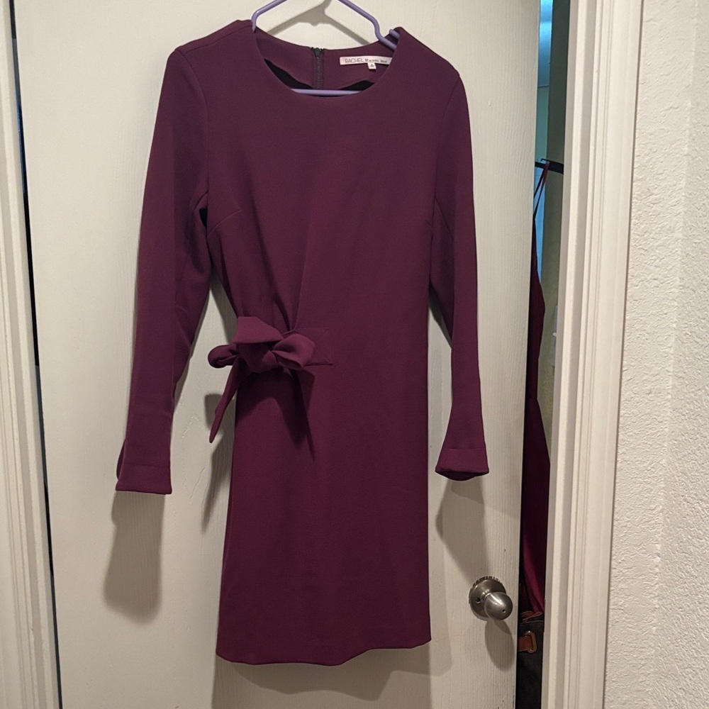 Ralchel Roy Long Sleeve Dress in burgundy- size 8